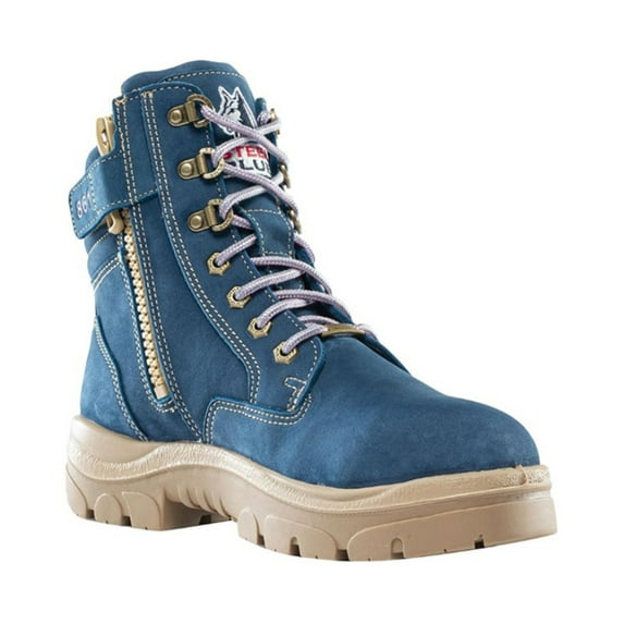 Steel Blue Women's Southern Cross Zip Work Boot Toe - 812861-BLU 5 W US