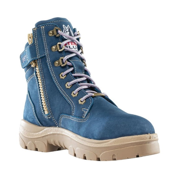 Steel Blue Women's Southern Cross Zip Work Boot Toe - 812861-BLU 8 W  US