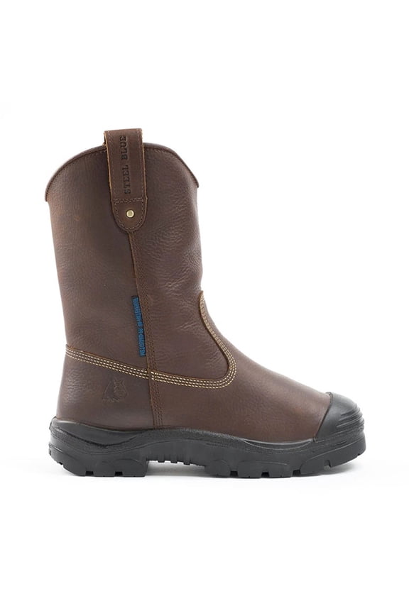 Steel Blue Men's Heeler 10" Waterproof Western Work Boot Toe - 862905-OAK 13 EE US