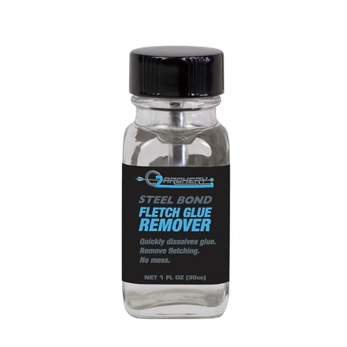 Steel Bond Fletch Glue Remover 1oz - Heavy-Duty Glue Remover for Arrow Fletching, Vanes & Archery Repairs
