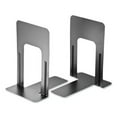 thumbnail image 1 of "Steel Bookends, Nonskid, 5.88 x 8.25 x 9, Black, 1 Pair | Bundle of 10 Pairs", 1 of 2
