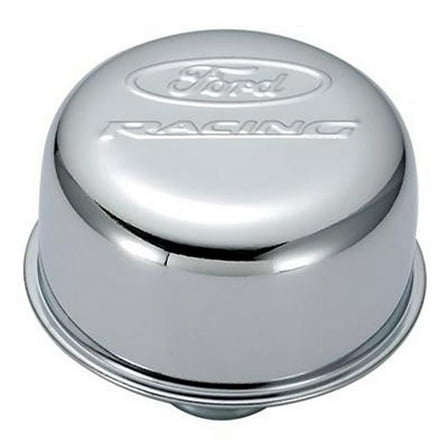 Steel Breather with Racing Logo, Chrome