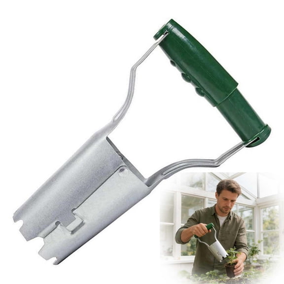Steel Bulb Planter Tool, Gardening Bulb Transplanter Tool with Depth Mark, Soil Release Planting Tool for Gardening Flowers Planting