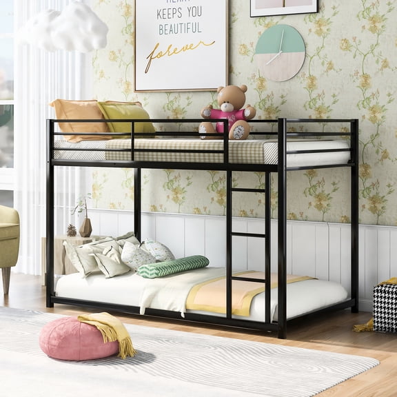Steel Bunk - Low Design to Avoid Falling - Small Dorm Room - Space - efficient Bed