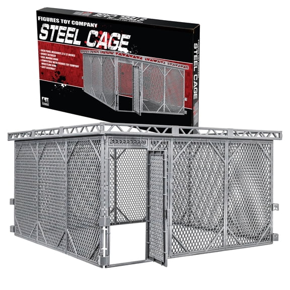 Steel Cage Playset for Figures Toy Company Wrestling Rings
