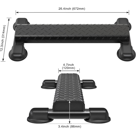 Steel Calf Raise Bar with Wider Anti-Slip Block for Home Gym Workout, 800 lbs Capacity Standing Leg Machine