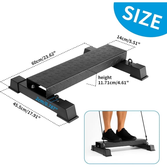 Steel Calf Raise Block – Heavy Duty Calf Stretch Platform for Seated & Standing Calf Raises, Calf Extension, Dumbbell Calf Raise & Leg Strength Training Equipment for Home Gym