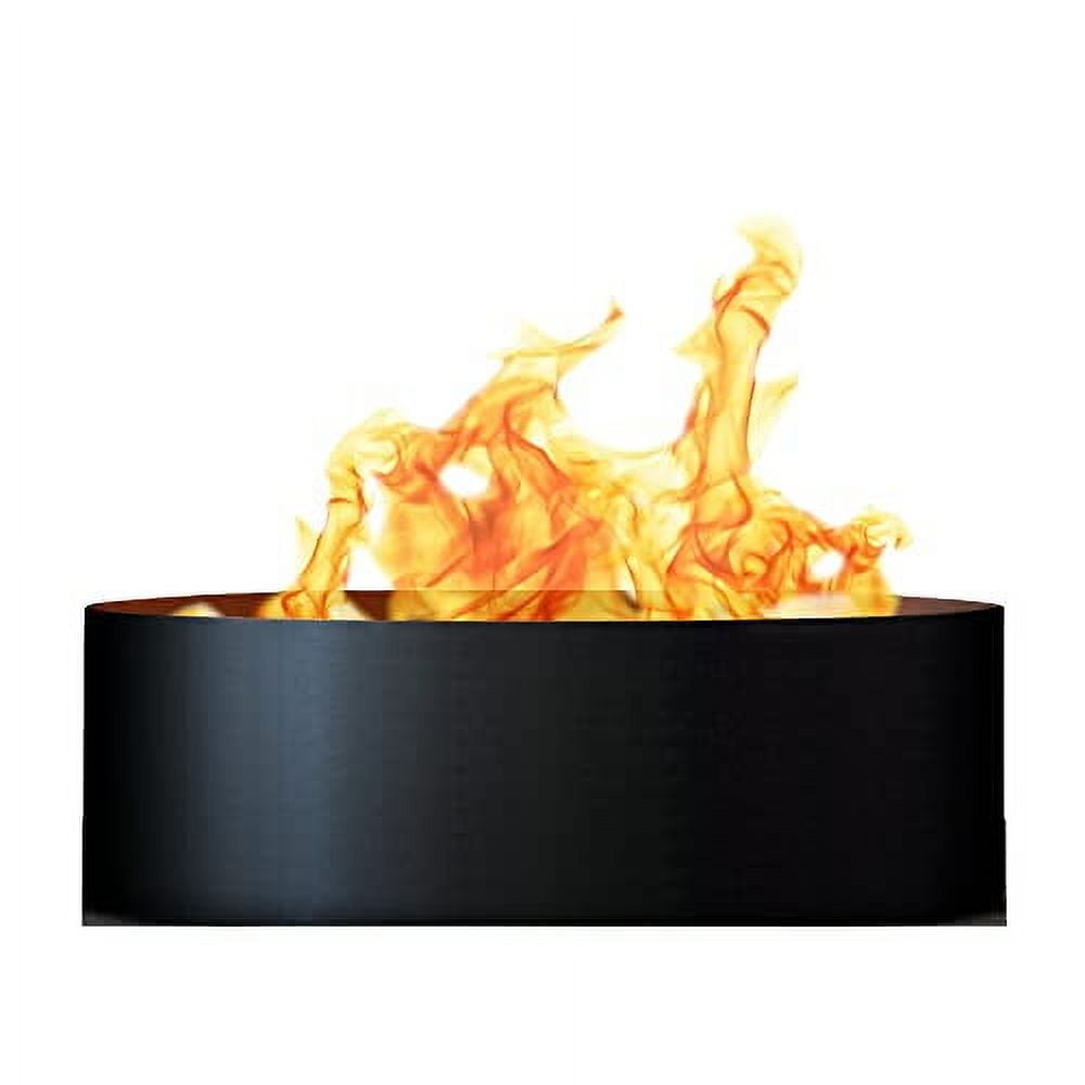 Steel Campfire Fire Ring Solid Design - Unpainted - Medium 38 d x 12 h ...