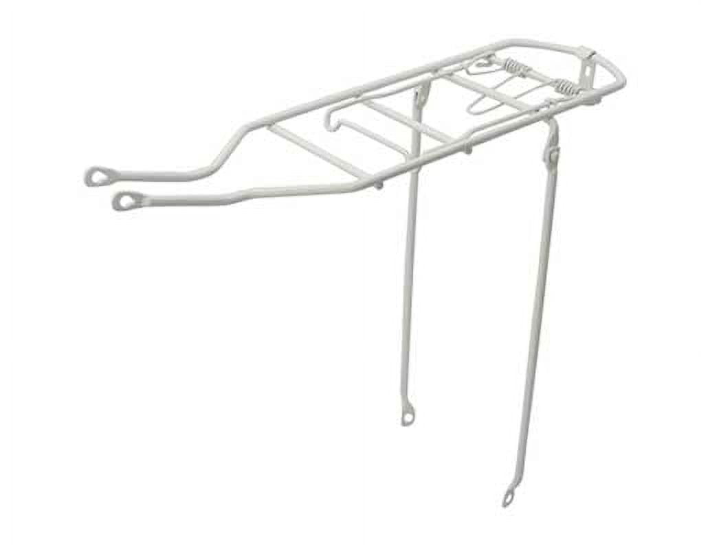 Steel Carrier White. bicycle part, bike part, beach criuser bike