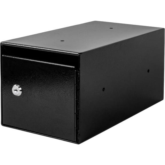 Steel Cash Drop Box, Money Safe Box with Tamper-Proof Slot, Mountable Cash Box with Lock for Hotels, Apartments$$