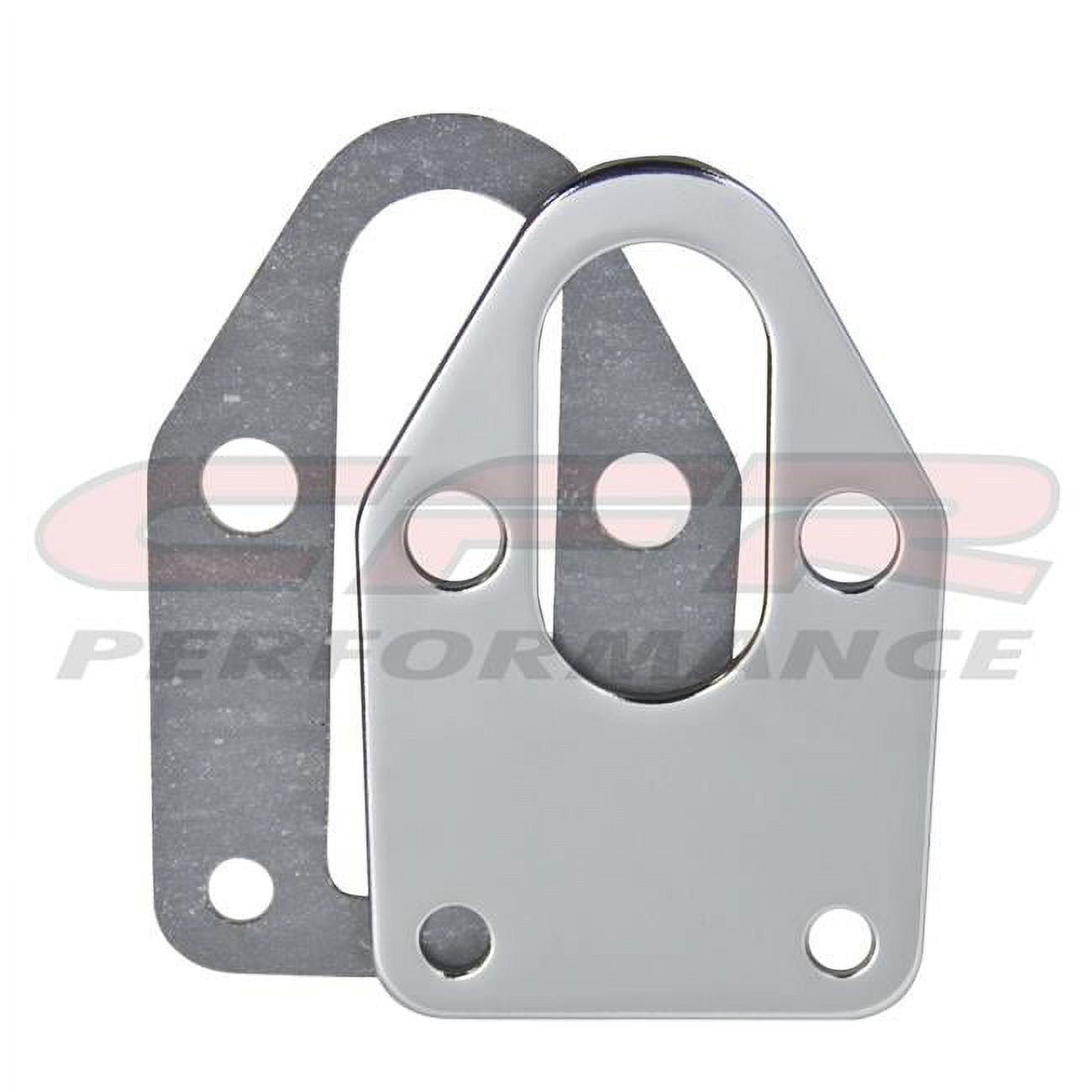 Steel Chevy SB Fuel Pump Mounting Plate Chrome