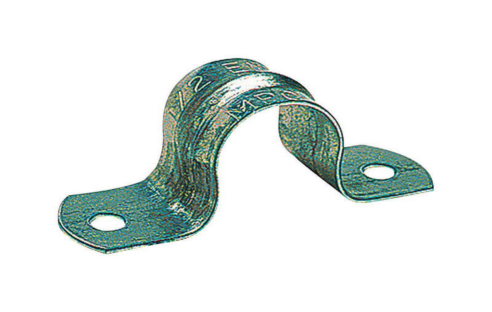 Steel City 3818317 0.5 in. Dia. Steel 2 Hole Strap, Silver - Pack of 3