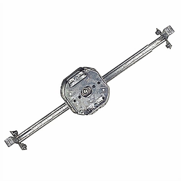 Steel City 4 In. Octagon Galvanized Steel Electrical Box W/Hanger Bar Silver