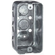 Steel City 58361-1/2 Handy/Utility Outlet Box, Drawn Construction, 4-Inch Length by 2-1/8-Inch Width by 1-7/8-Inch Depth, Galvanized