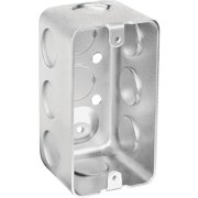 Steel City 58371-T-1/2 Utility Handy Box with Knockouts, Steel, 14.5 cu-in, 1 Gang, 6 Knockouts