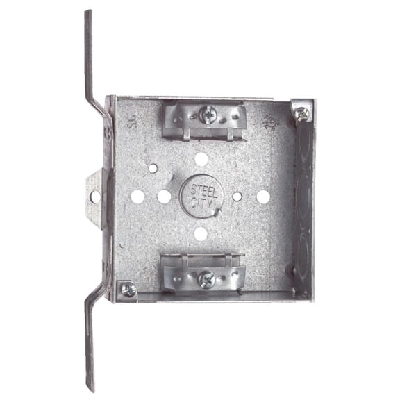 Thomas & Betts Armored Cable Square Box - Steel - Silver