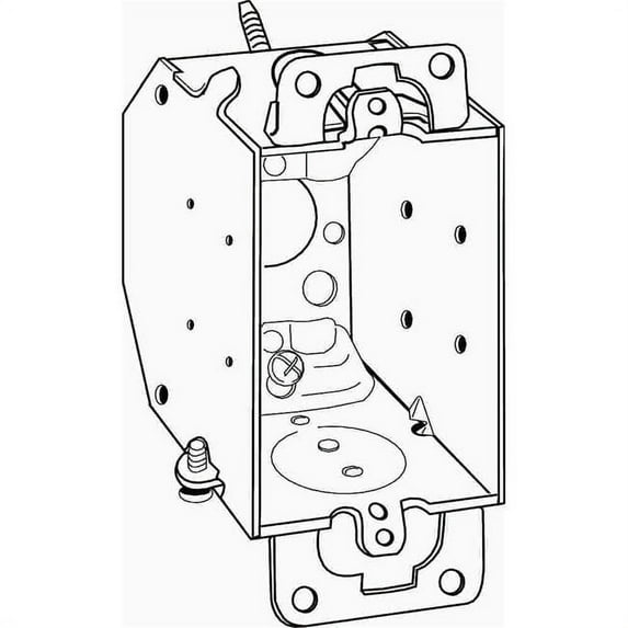 Steel City Switch Box LCOW-25 - Steel, Rectangle, 1-Gang - 3" x 2" x 2-1/4", Silver