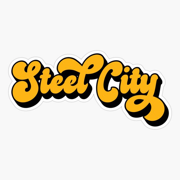 Steel City Love Area Code Sticker