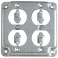 thumbnail image 1 of Thomas & Betts Steel City Outlet Box Surface Cover Square - Raised Galvanized - 4 In., 1 of 1