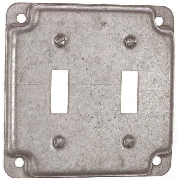 4" Sq 2-Switch Box Cover