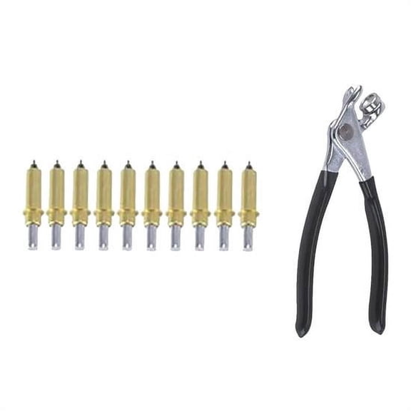 Steel Cleco Fasteners with Pliers, 1/8 Inch, Pack of 10