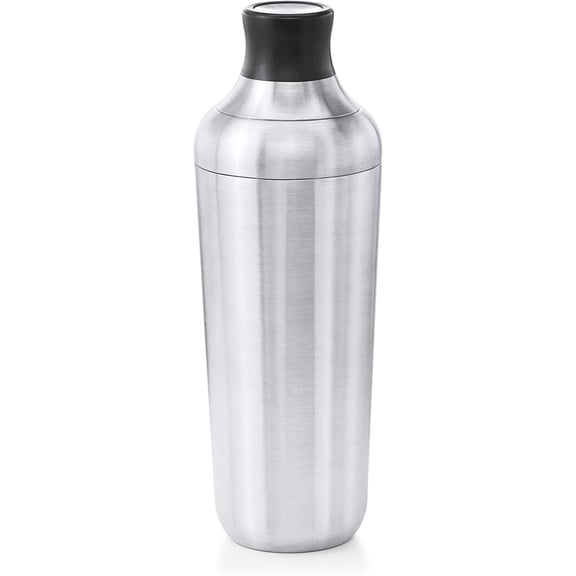 Steel Cocktail Shaker & Double Jigger & Strainer Set for Home Bar