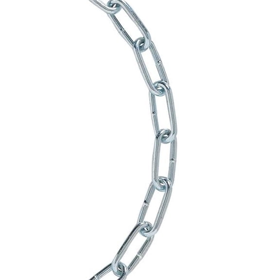 Steel Coil Chain - Silver - 0.18 in. x 20 ft. - Galvanized Finish - 520 lbs Capacity