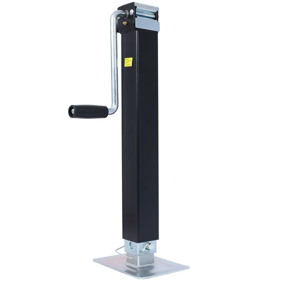 Steel Construction Black Powder Coated 8000 lbs Capacity Square Jack for Trailers & RVs Rust Resistant