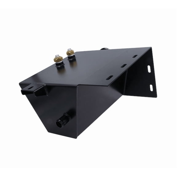 Steel Coolant Reservoir Tank - Heavy Duty Black Radiator Overflow Recovery Tank