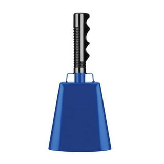 NUOLUX 6 Inch Metal Cowbell With Wooden Stick Percussion Cow Bells Noise  Maker 