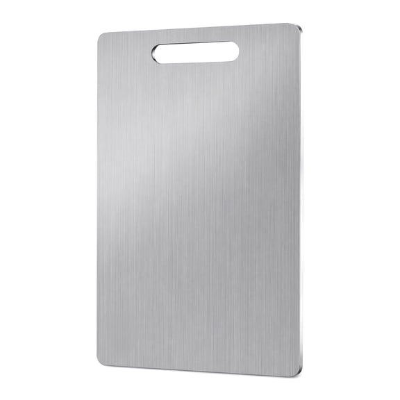 Steel Cutting Board for Kitchen Durable Stainless Steel Chopping Board, Easy Clean Cutting Surface for Meat, Cheese & Produce