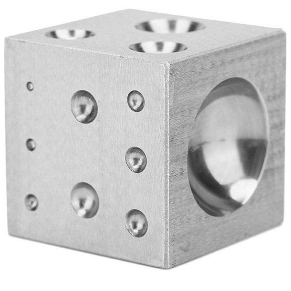 Steel Dapping Doming Block, Block Square Die Cube for Jewelry Making