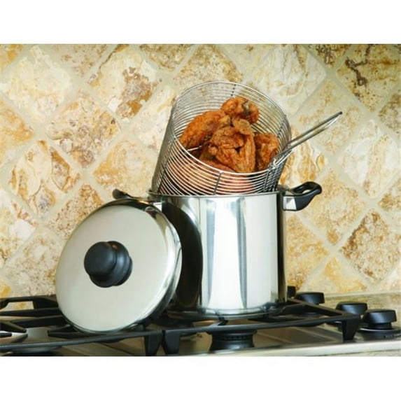 BakeBetter 6 Quart, 4QT-Basket, Electric Deep Fryers, Stainless Steel