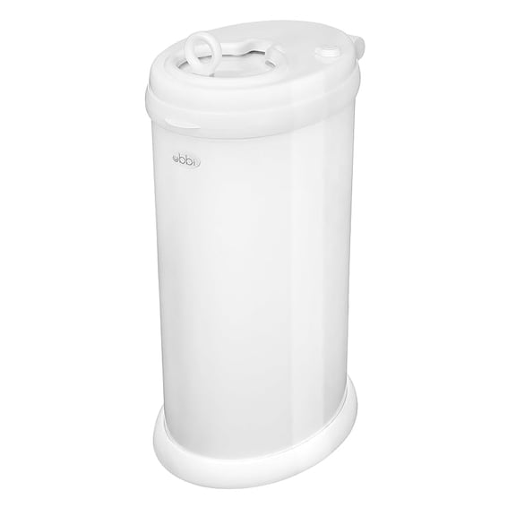 Steel Diaper Pail, Odor Locking, No Special Bag Required, Award-Winning, Registry Must-Have, White