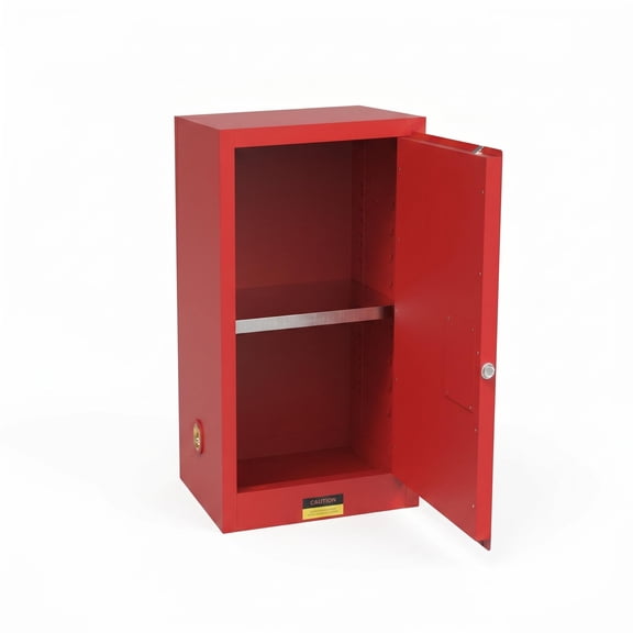 Steel Double Layer Flammable Storage Cabinet, Flammable Liquid Storage Cabinet for Laboratories Warehouses and Workshops, Flammable Safety Cabinet with Adjustable Shelves Leak Proof Tray