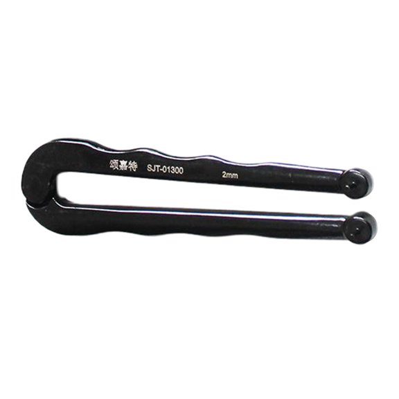 Steel Dowel Type Adjustable Front Wrench for Round Nuts with Drilled Holes, 130mm Pin Spacing, Longi , 2mm