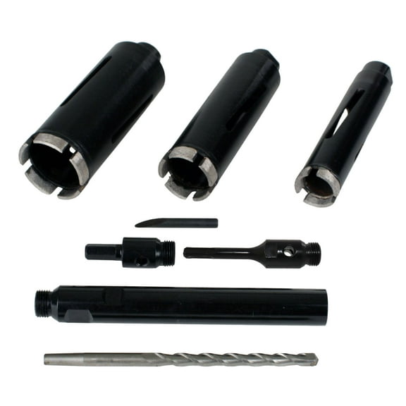 Steel Dragon Tools® 3-Piece 1.5" to 2.5" Dry Diamond Core Drill Bit Kit