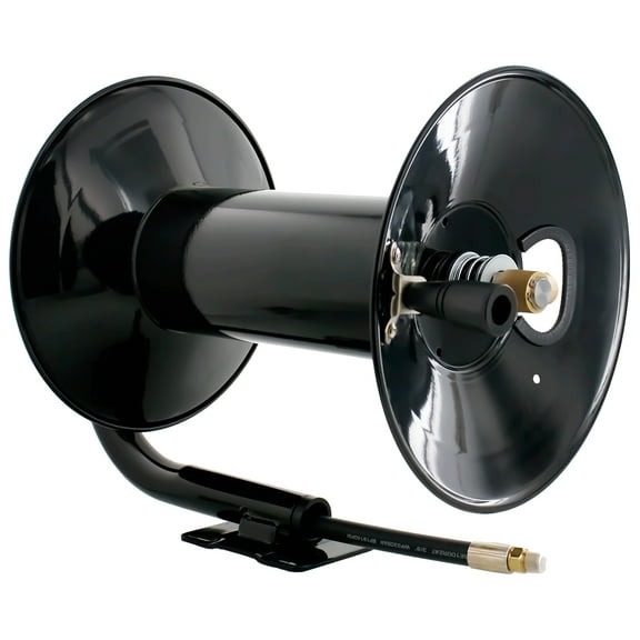 Steel Dragon Tools 4000 PSI 200' Black Powder Coated Pressure Washer Hose Reel