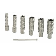 Steel Dragon Tools  7 HSS Annular Cutter Kit 9/16 to 1-1/16 with 2 Depth