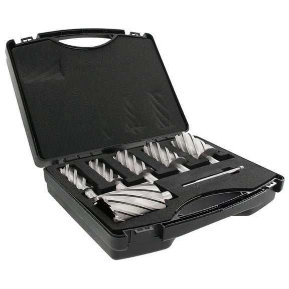 Steel Dragon Tools® 7PC HSS Annular Cutter Kit Depth 2" Large Sizes 1"-2" 1 Pin
