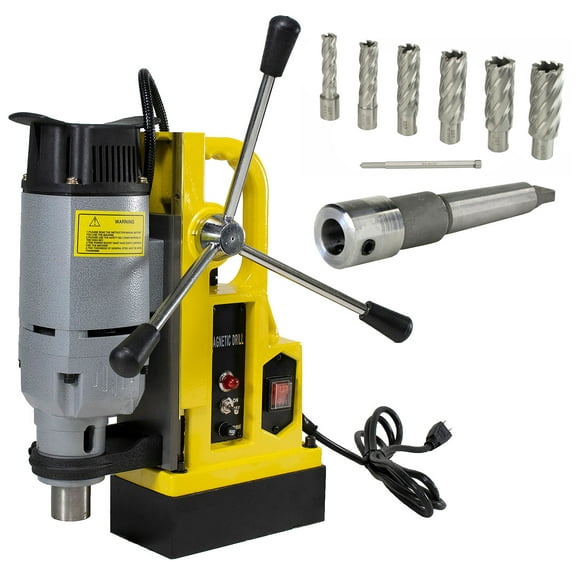 Steel Dragon Tools MD25 Magnetic Drill Press with 7pc 2" HSS Annular Cutter Kit