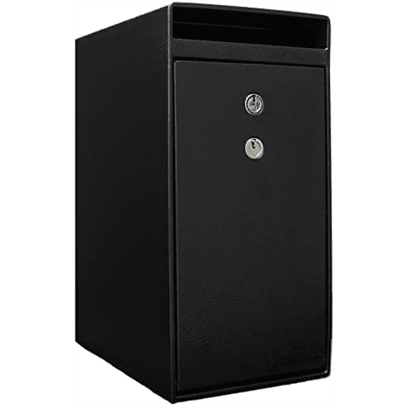 Steel Dual Key Cash Drop Depository Safe Mail Money Cash Drop Safe Box 12 in x 9 in x 6 in$$Tools & Hardware Other