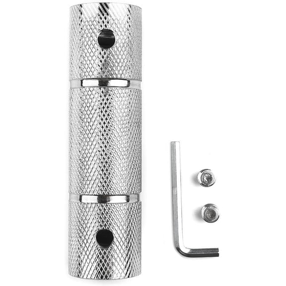 Steel Dumbbell Bar Connector Extender, 1 Inch (25mm) Standard Spinlock Linker For Home Gym Strength Training Converts Dumbbells To Barbell With Wrench And Screws Included