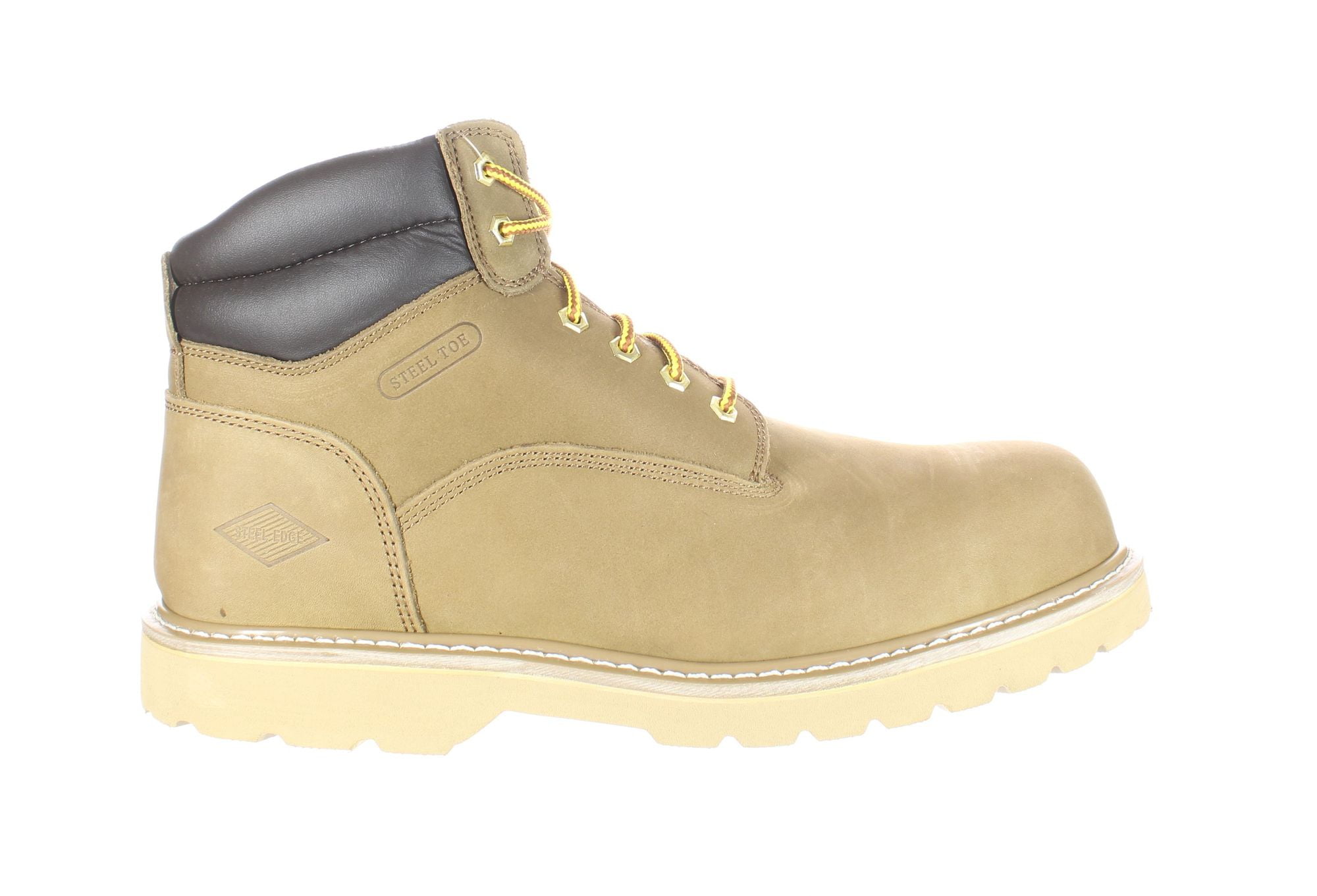 Steel Edge Mens Taupe Work Safety Boots Size 15