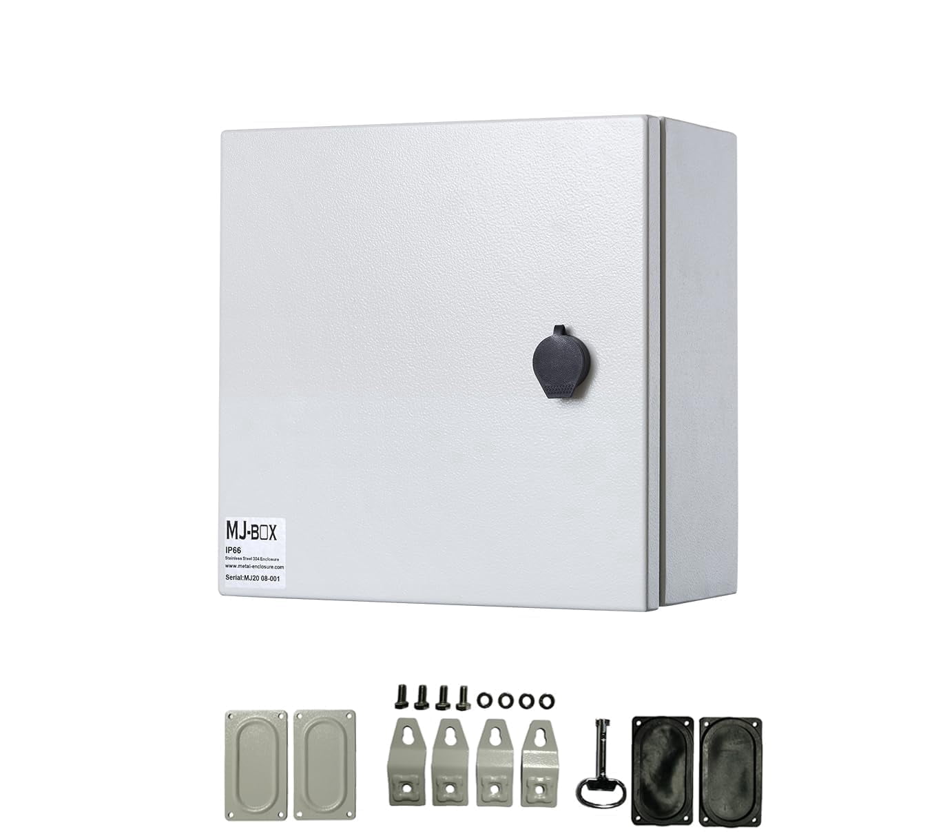 Steel Electrical Enclosure Box 16" x 16" x 8'' Carbon Steel Electrical Enclosure Box IP66 Waterproof & Dustproof Outdoor Indoor NEMA 4X Carbon Steel Enclosure