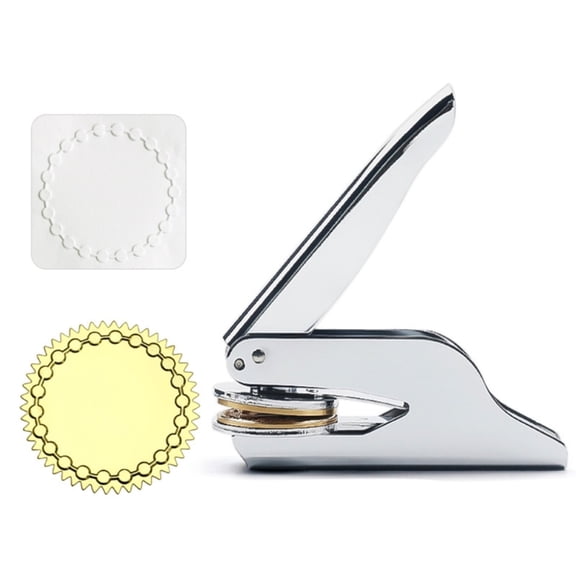 Steel Embosser Stamp Embossing Seal Stamp for Certificate Seal Labels Award Book Envelope Seal Label Embellishments