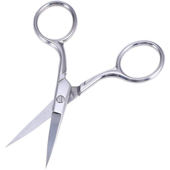 Steel Eyebrow Scissors Hair Scissors Beard Eyebrow Facial Hairs False with Sharp Edge Blades