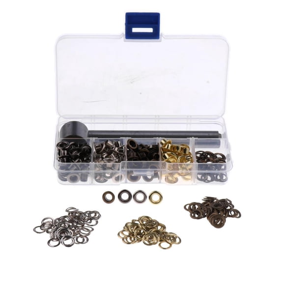Steel Eyelet Punch Die Tool Set With Metal Eyelets For Embellishment Garment Accessories DIY Apparel Sewing Crafts 3mm/ 5mm / 8mm Eyelet Rivets In Box