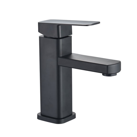 Steel Faucet Black Single Cold Sink Faucet, Providing Quiet Soft Water Experience For Bathroom And Counter Basin