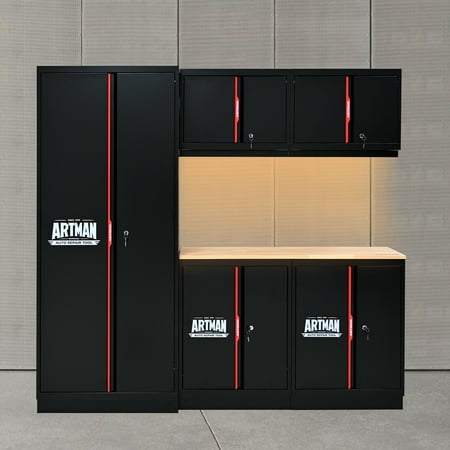 Steel Filing Cabinet With Compartments For Office Use, Storage, File Storage, Archives, And High and Low Cabinets--Black&Red
